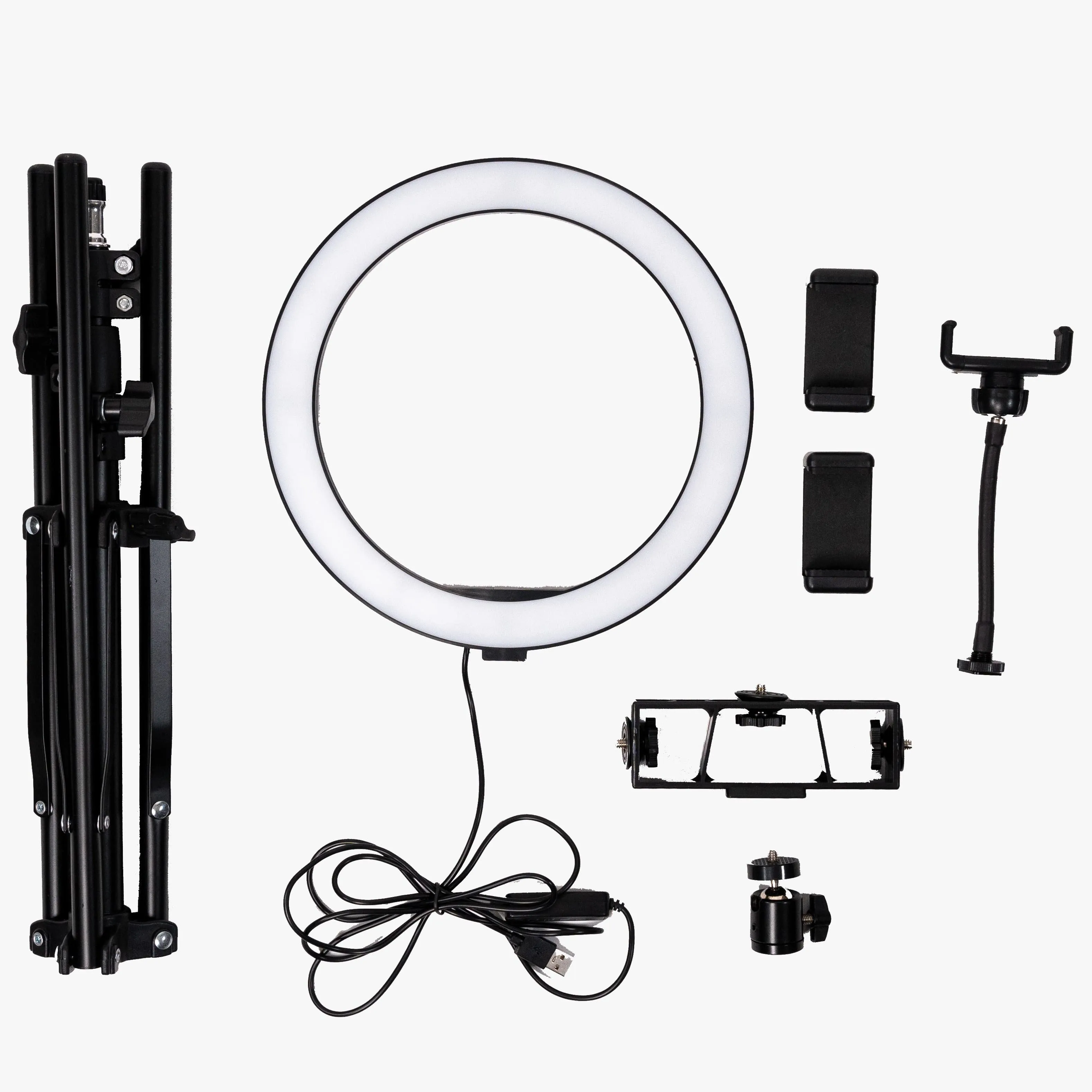 10" LED Livestream Ring Light w/ Triple Phone Mount - Onyx (DEMO STOCK)