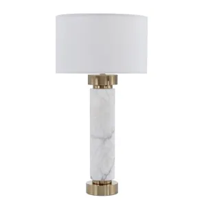 211277T White/Brass Table Lamp