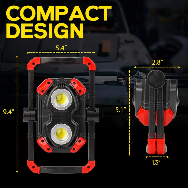 2500 Lumens Automotive Work Light Rechargeable Flood Light For Job Site