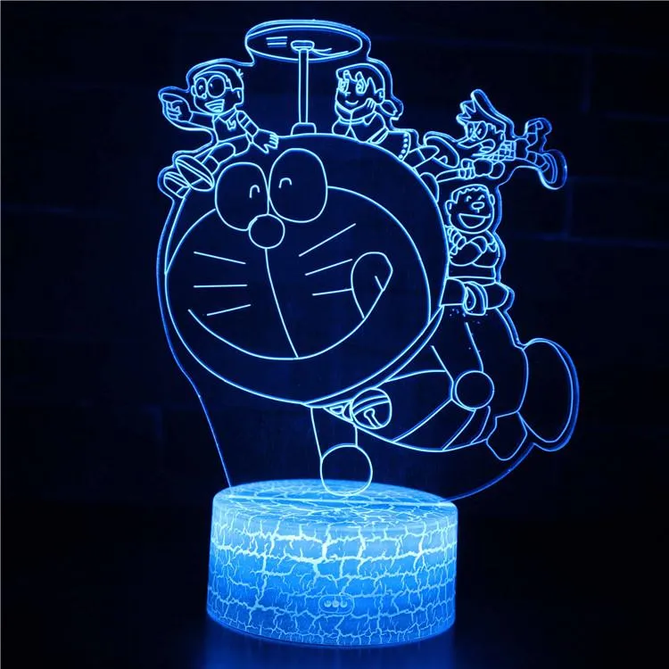 3D Led Novety Lighting Creative Gift Night Light Table Lamp Doraemon Light Led Home Corridor Hotel Party Atmosphere Lights