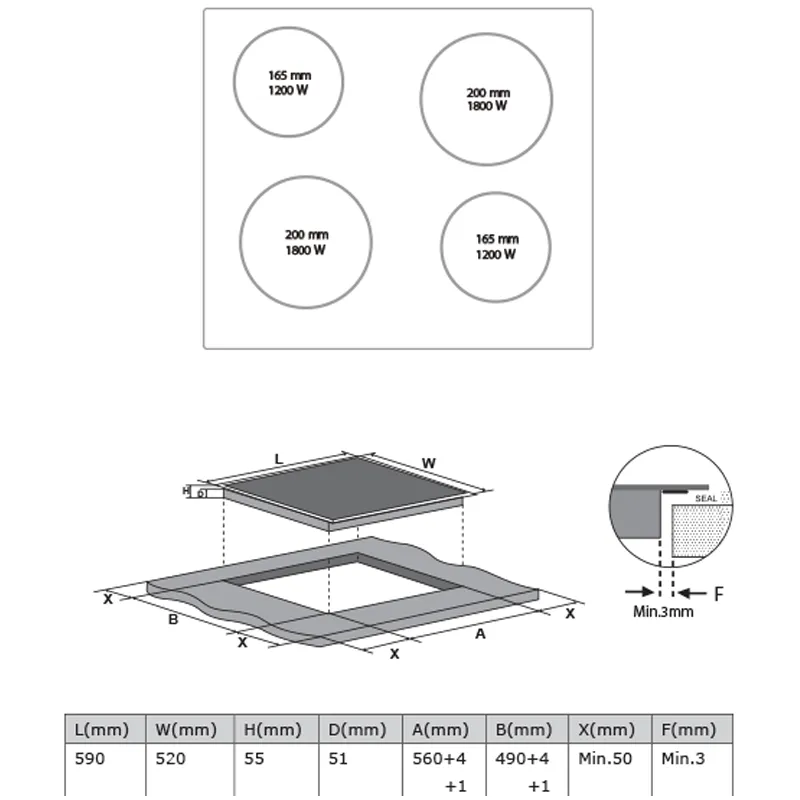 60cm Ceramic Cooktop Touch Control MC-CH6002