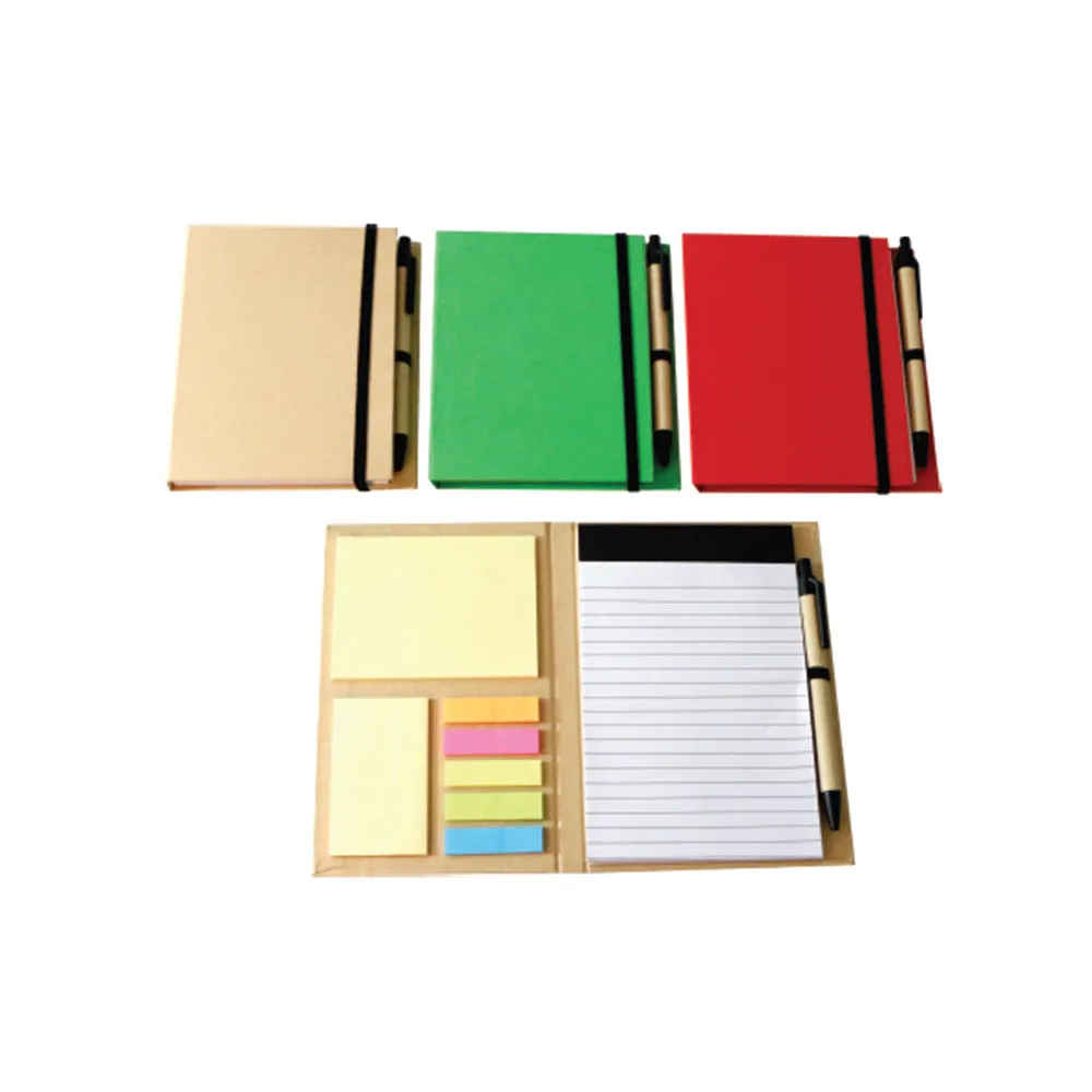 A5 Size Notebook with Sticky Pad and Pen