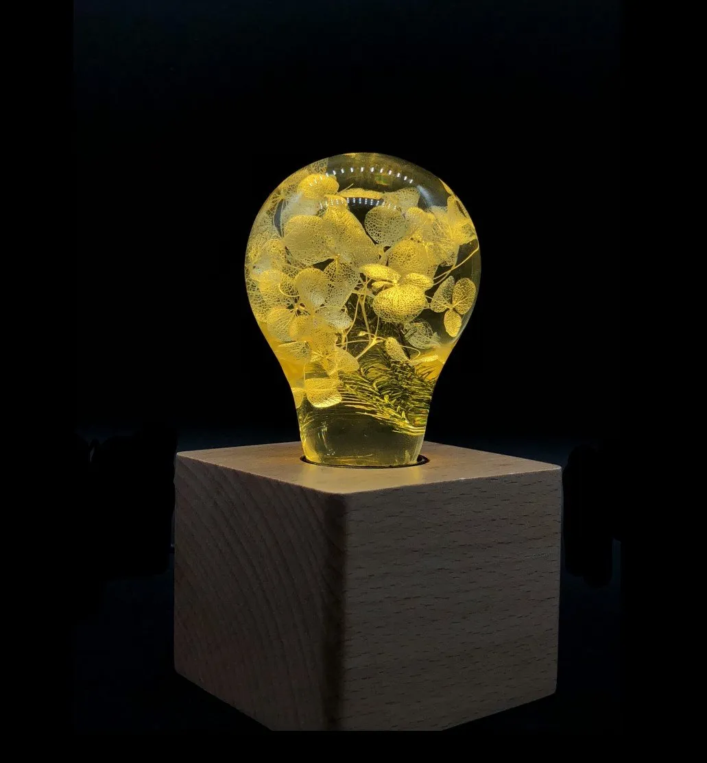 Artistic LED Lamp - Yellow Hydrangea