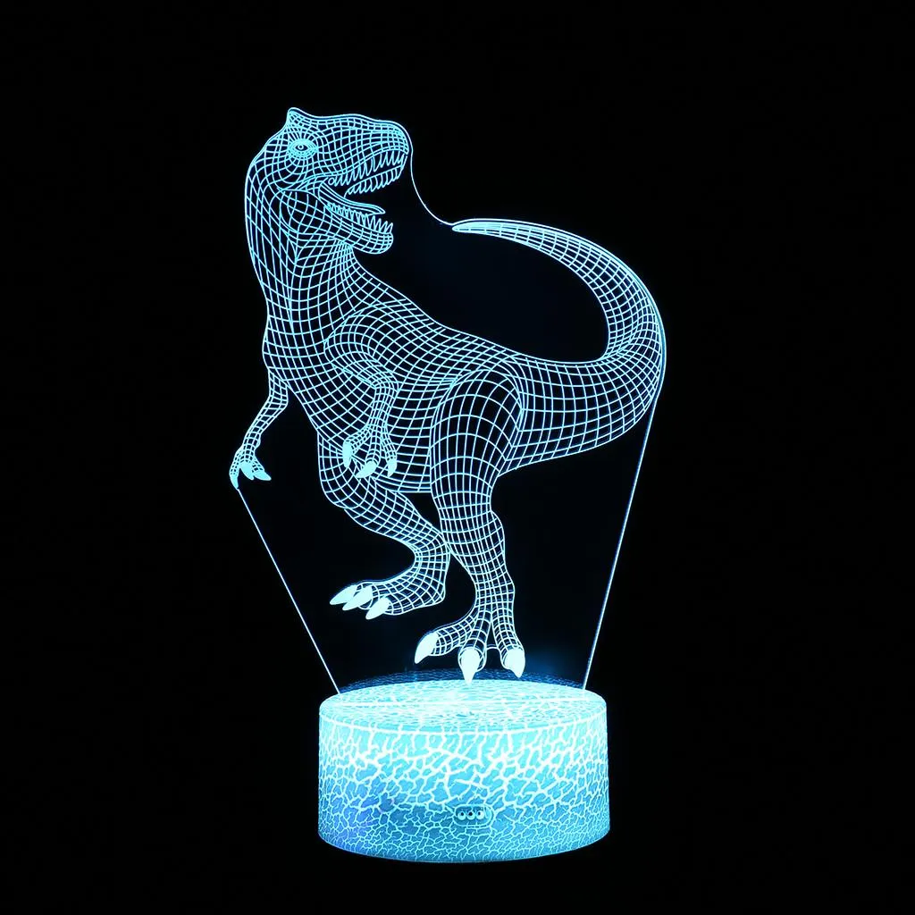 [BC] Dinosaur LED 3D Illuminated Lamp Optical Desk Night Light With 7 Color Changing