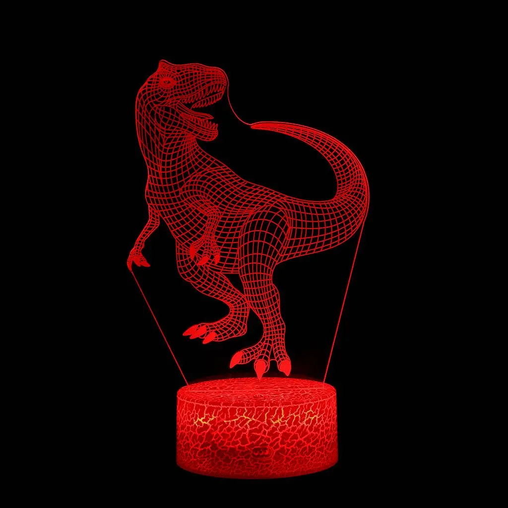 [BC] Dinosaur LED 3D Illuminated Lamp Optical Desk Night Light With 7 Color Changing