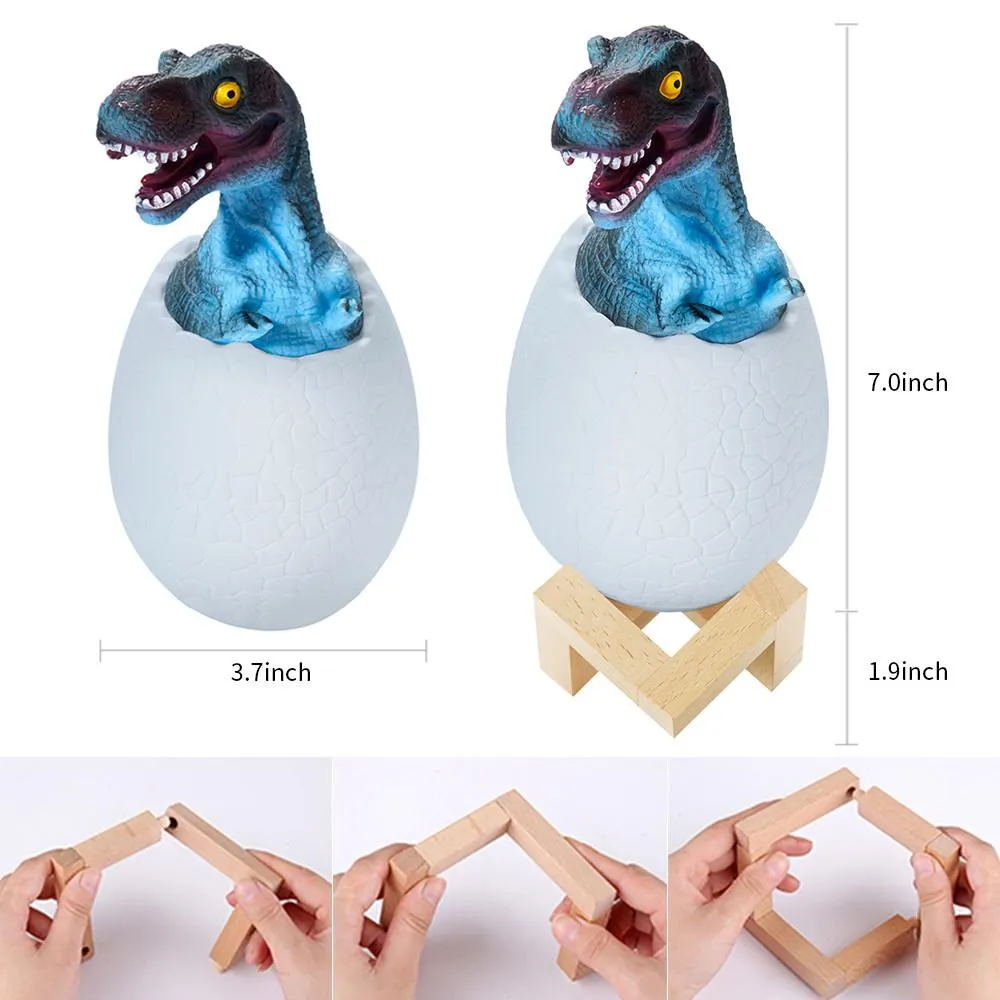 [BD28] 3D Dinosaur Lamp with 3 Colors LED Dinosaur Night Light and Pat Control