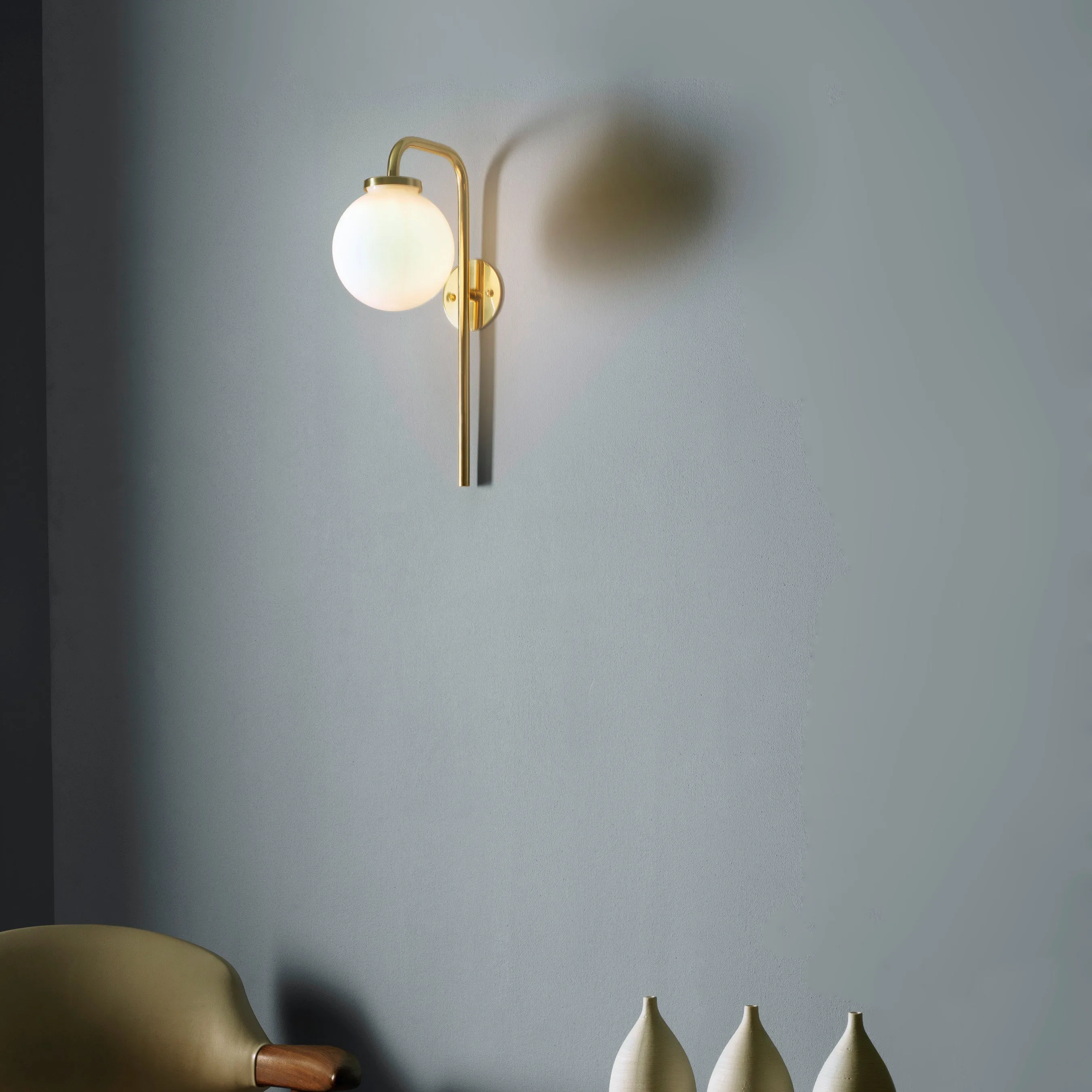 Big Bulb Opal Wall Sconce