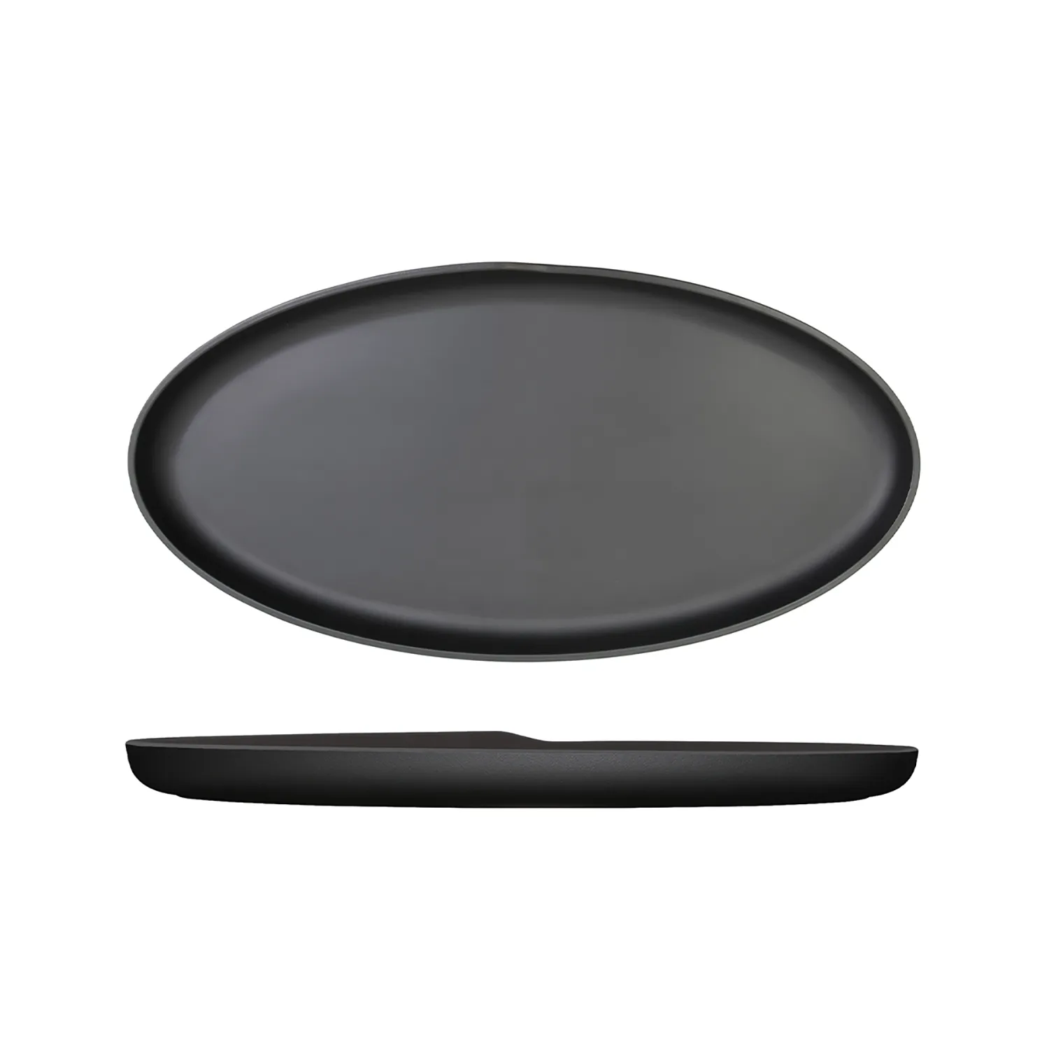 Black Copenhagen Oval Melamine Dish 47.5 x 24cm - Pack 1