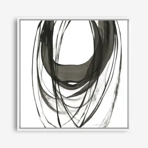 Black Streaks II (Square) Canvas Print