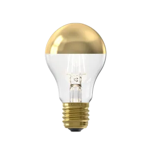 Calex Top Mirror Filament LED Lamp - E27 - A60 - Gold - 4W - Dimmable