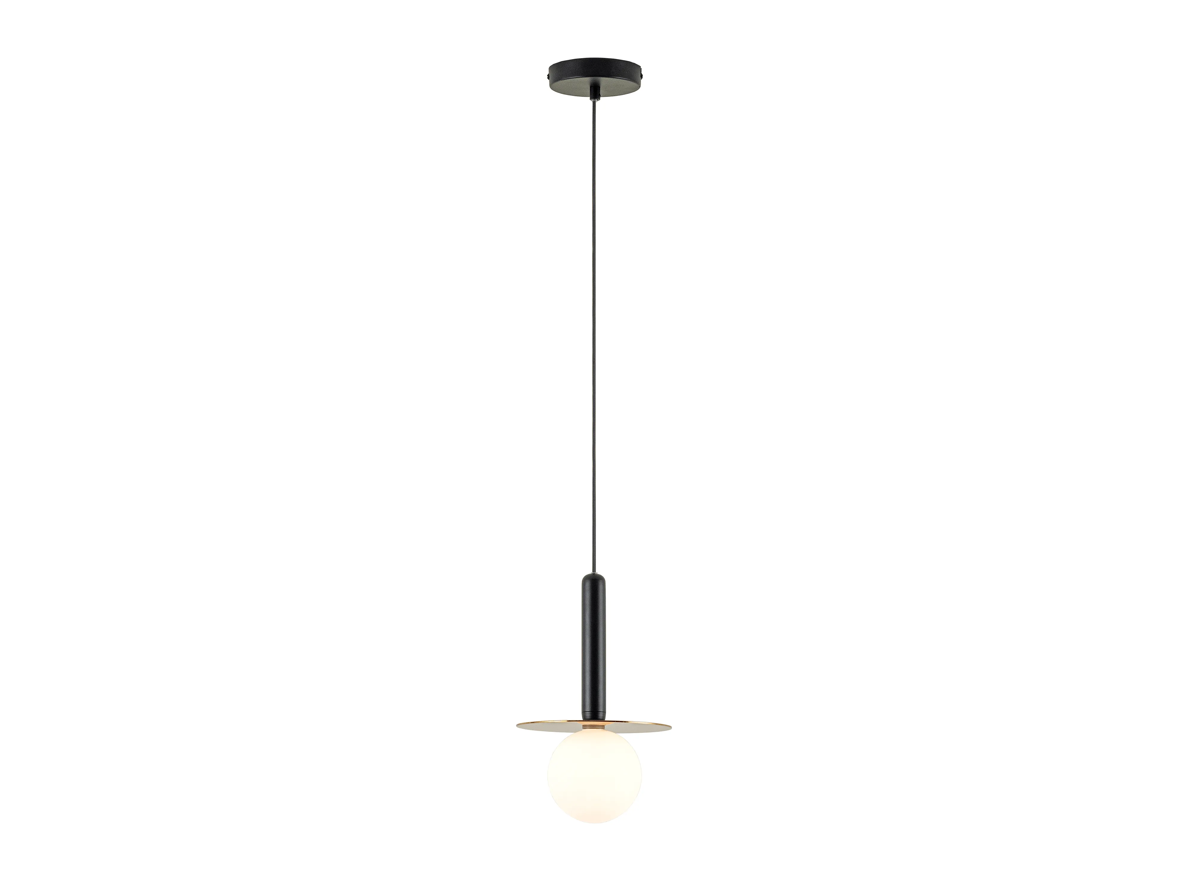 Charcoal grey plate pendant light