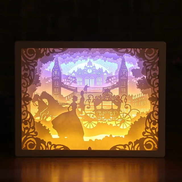 Creative 3D Paper Box LED Night Lamp