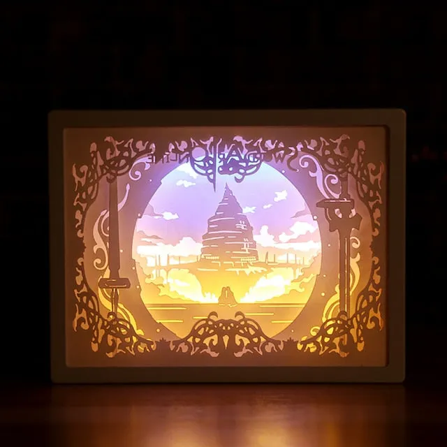 Creative 3D Paper Box LED Night Lamp