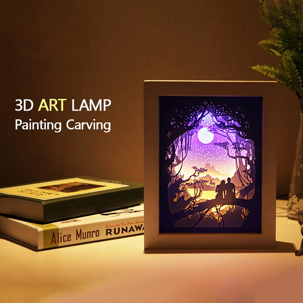 Creative 3D Paper Box LED Night Lamp