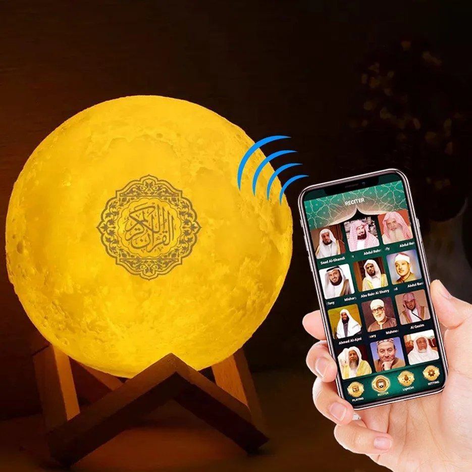 FTE Wireless Speaker Usb Charging 3D LED Globe Moonlight With Wooden Frame Home Decoration Desktop Decoration