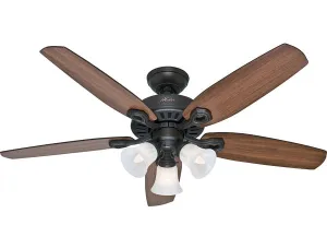 Hunter Builder Plus 52" Ceiling Fan w/Light Kit 5 Blades 50560 / 50561 / 50562