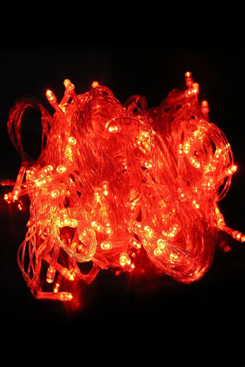 Indoor/Outdoor 200 LED String Lights with Flexible Clear Wire