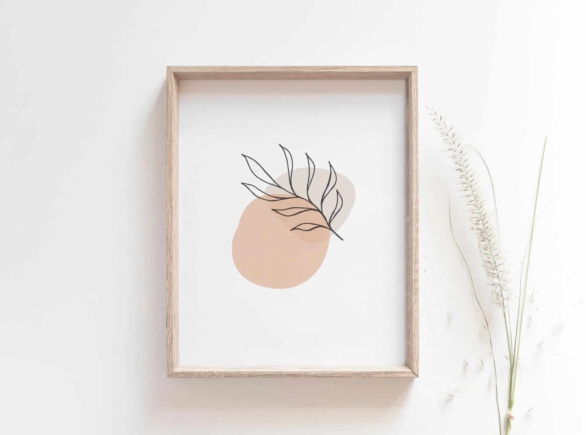 Leaf Line Simple Wall Art