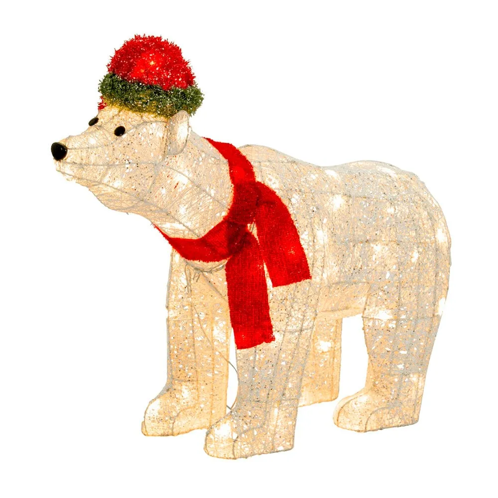 LED Flashing Glitter Thread Polar Bear (90cm)