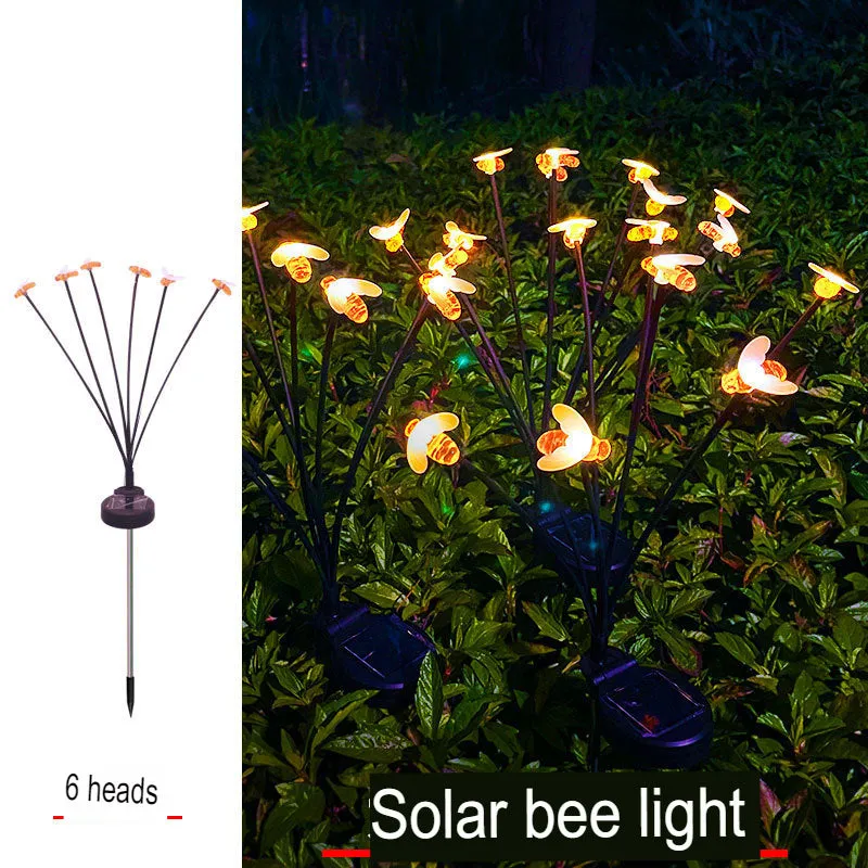 Light Outdoor Courtyard Solar Lawn Light Firefly Bee Butterfly Light Reed Light Induction