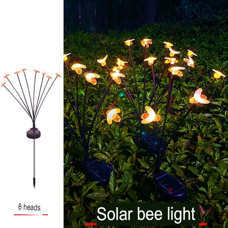 Light Outdoor Courtyard Solar Lawn Light Firefly Bee Butterfly Light Reed Light Induction