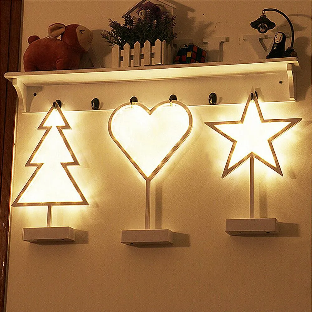 Lovely  Star Love LED 3D Light Night Cute Kids Gift Toy For Baby Children Bedroom Decoration Lamp In