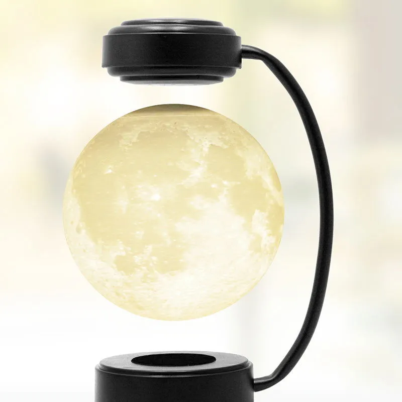 Magnetic Levitating Moon Lamp - Creative Night Light with 3 Color Modes