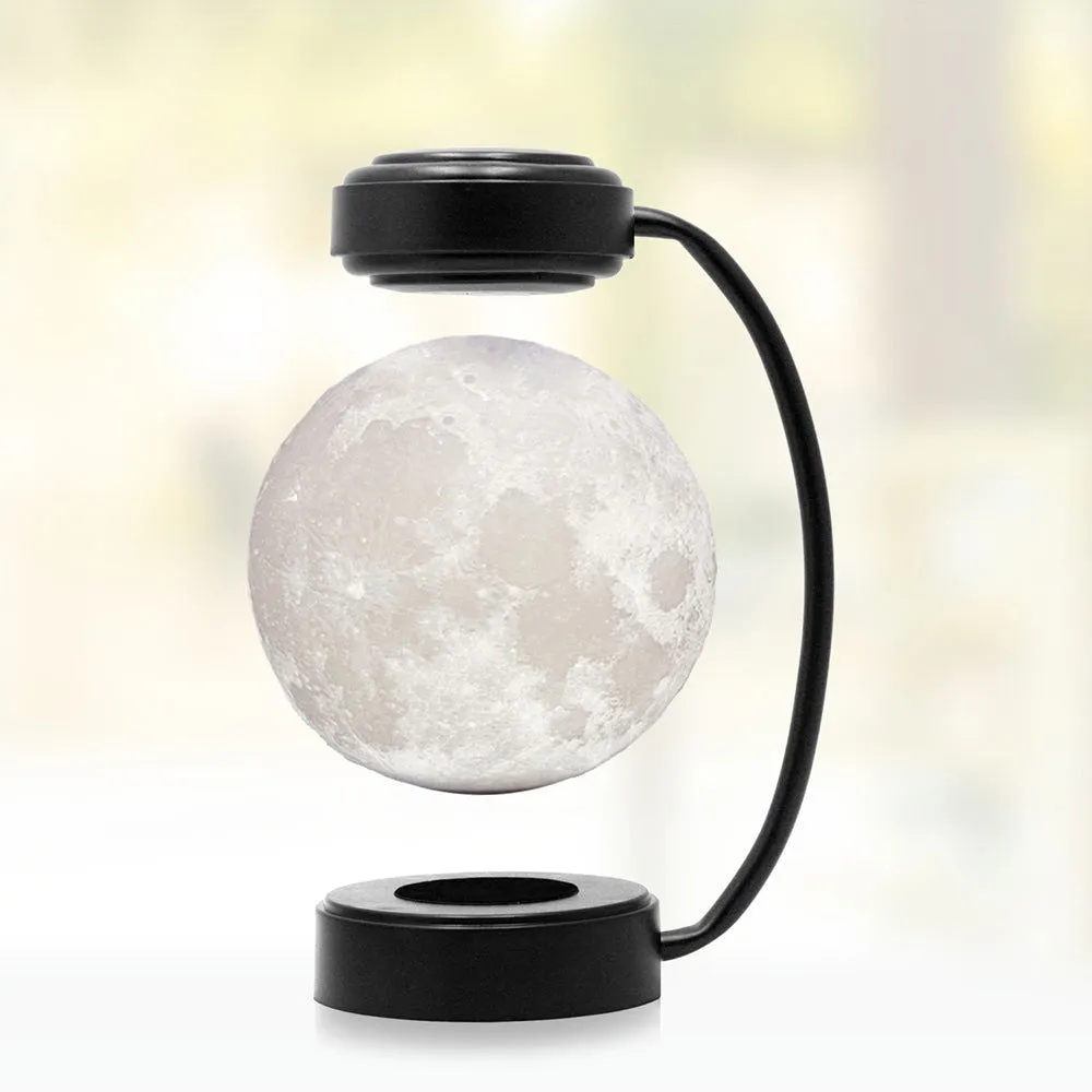 Magnetic Levitating Moon Lamp - Creative Night Light with 3 Color Modes