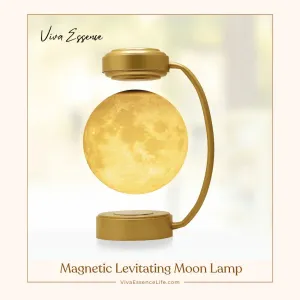 Magnetic Levitating Moon Lamp - Creative Night Light with 3 Color Modes