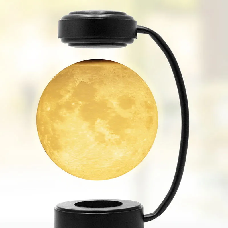 Magnetic Levitating Moon Lamp - Creative Night Light with 3 Color Modes