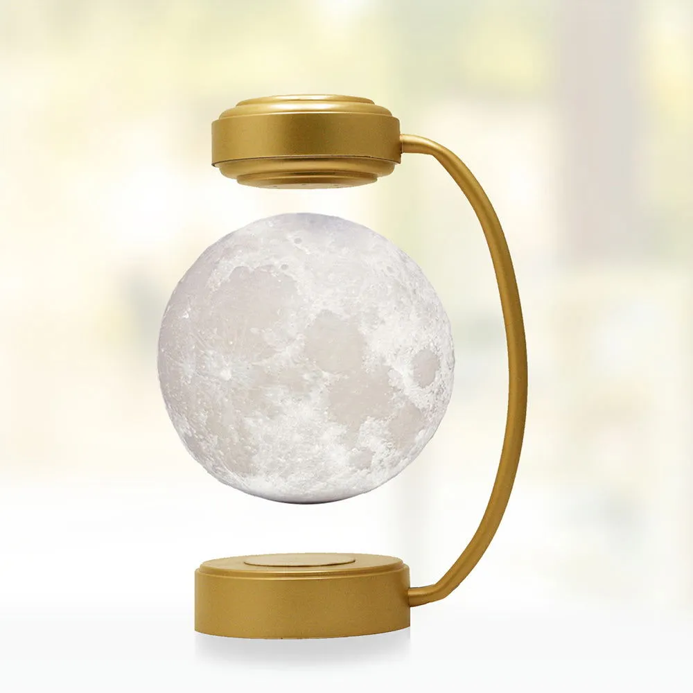 Magnetic Levitating Moon Lamp - Creative Night Light with 3 Color Modes