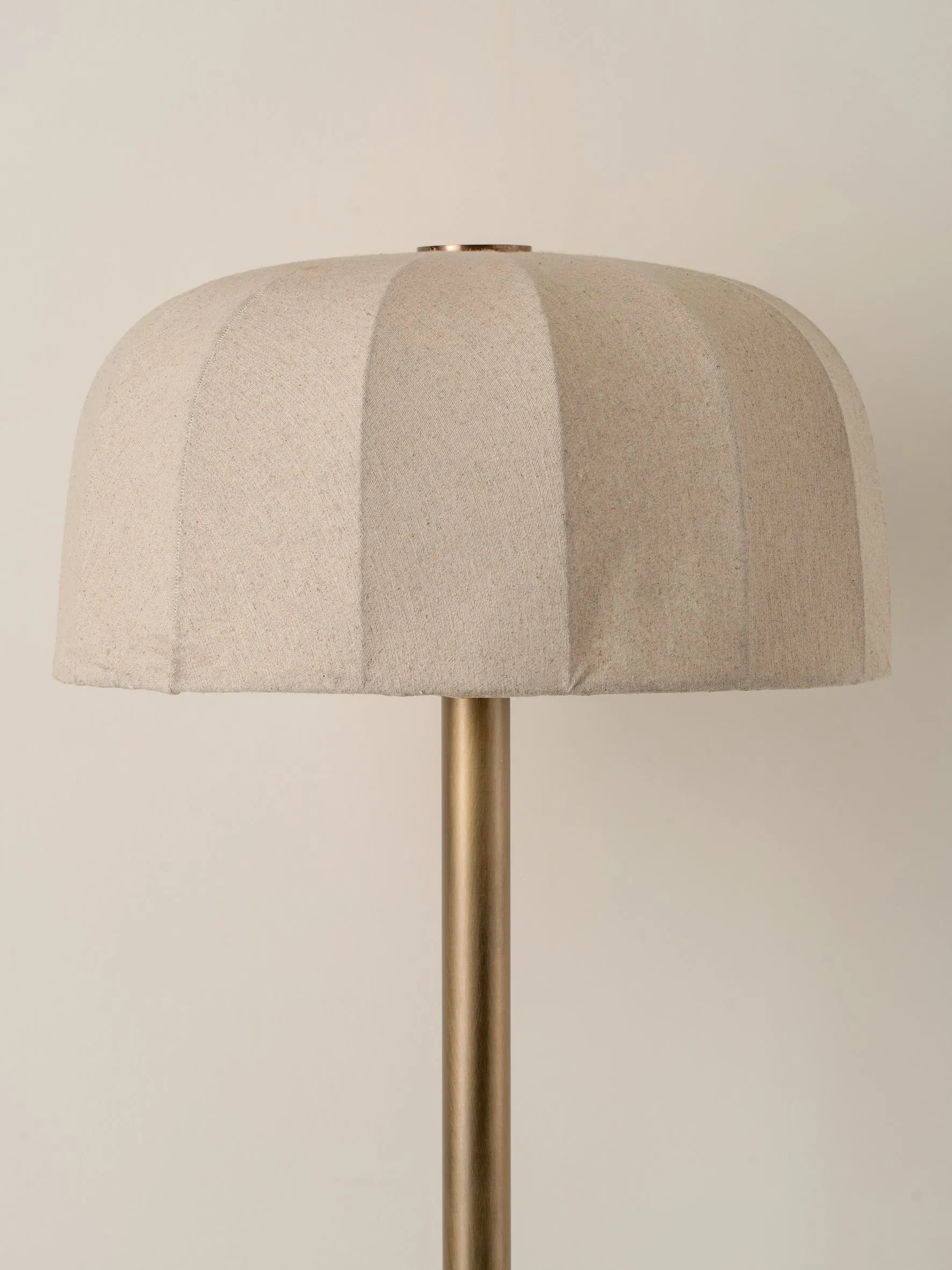 Ottino - aged brass and linen floor lamp