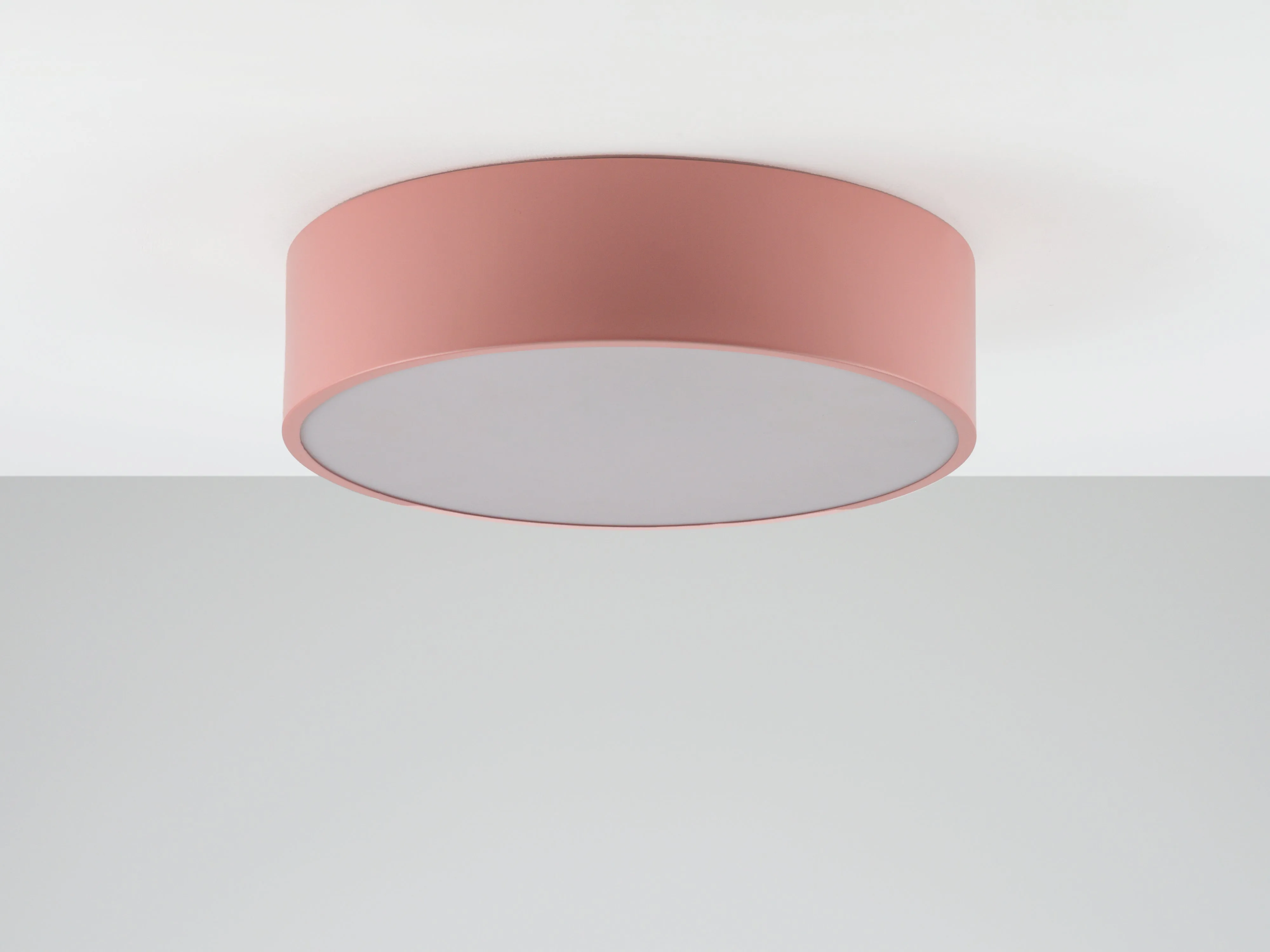 Pink diffuser flush ceiling light