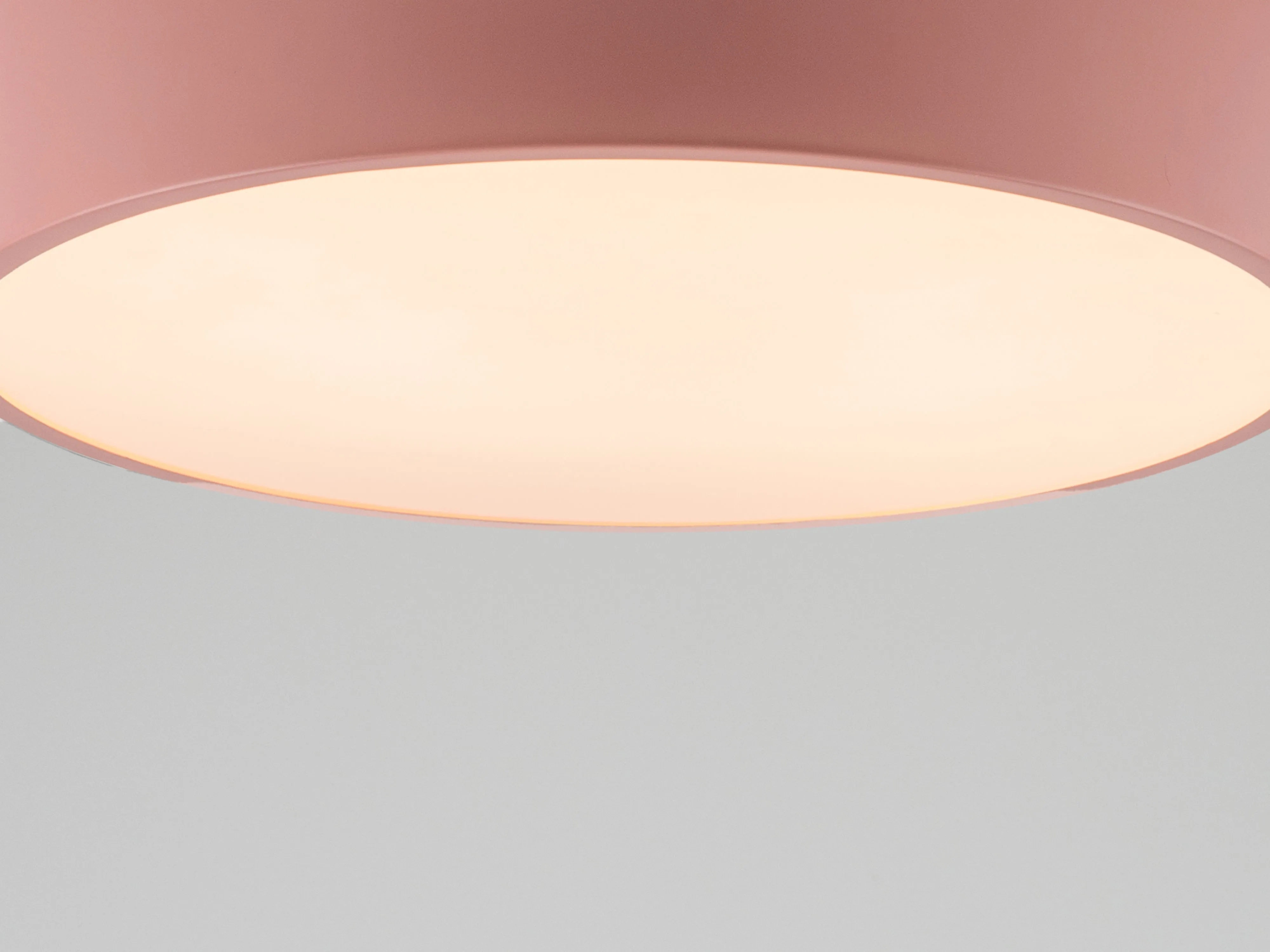 Pink diffuser flush ceiling light