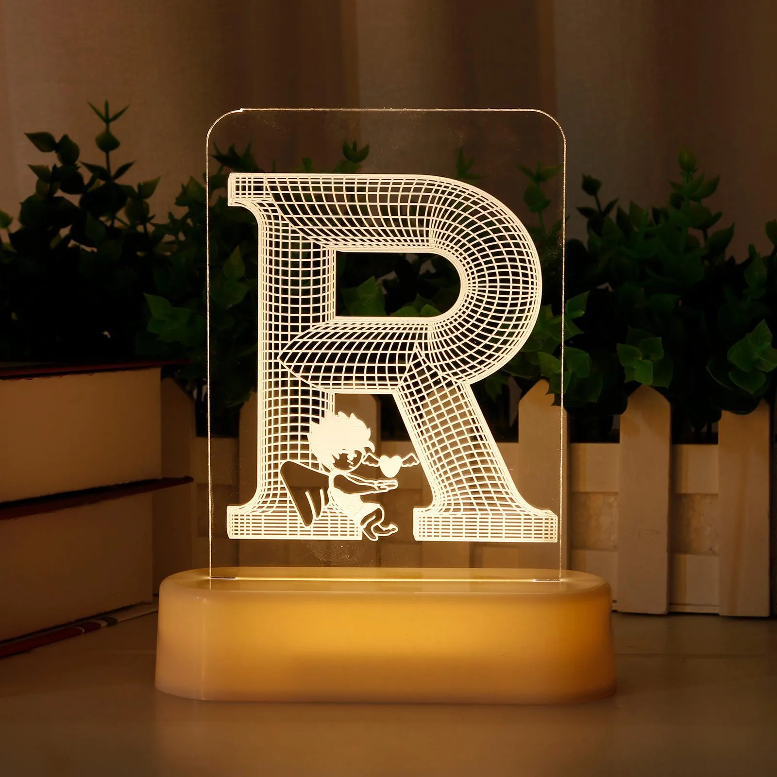 [SA] Letter Modeling Lamp Decoration Valentine's Day Decoration 3D Night Light