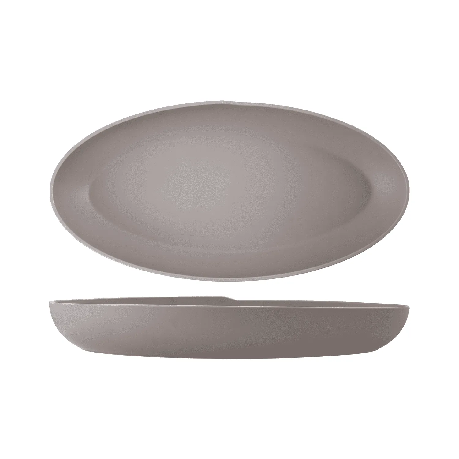 Sand Brown Copenhagen Oval Melamine Deep Dish 55 x 27.5 x 7.5cm - Pack 1