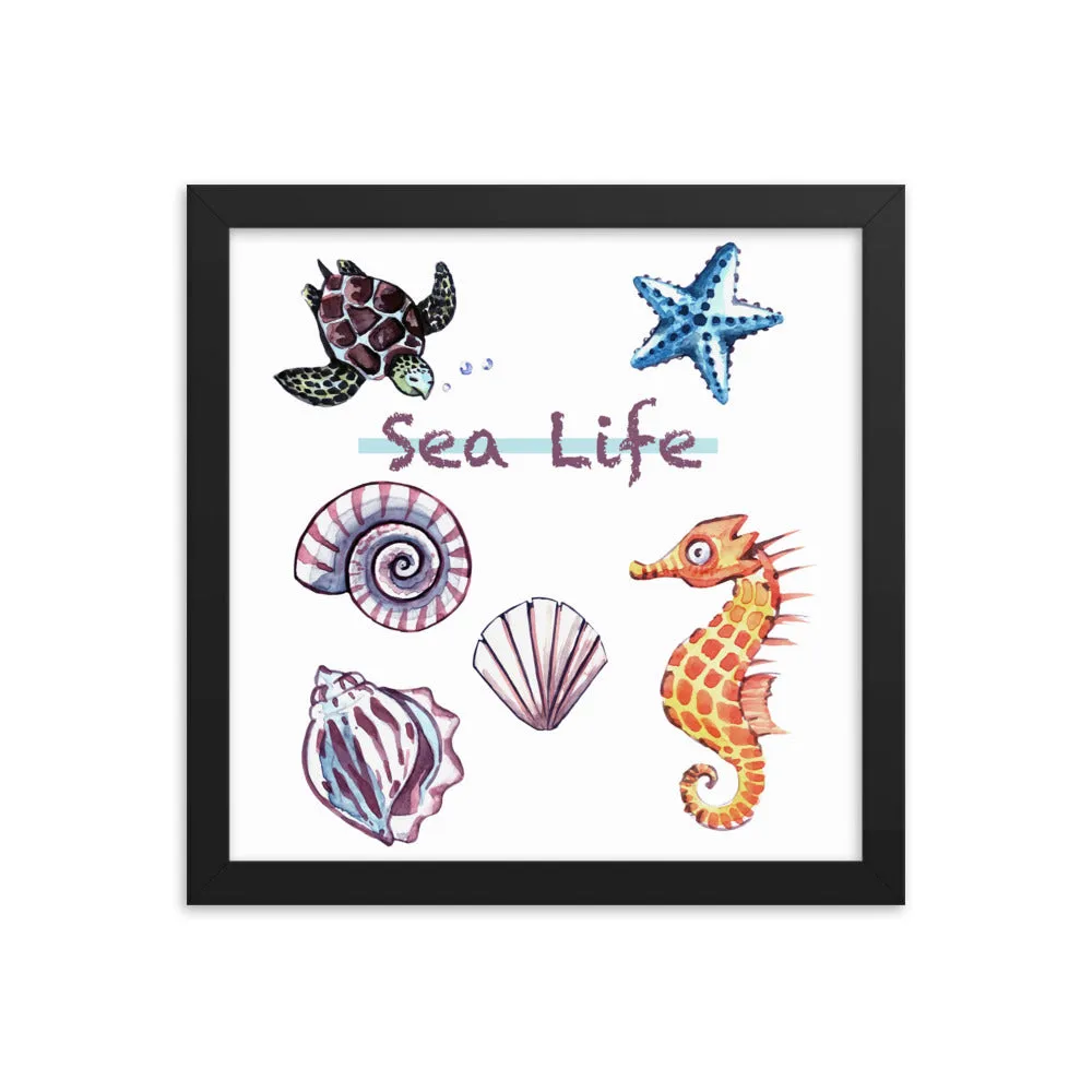 Sea Life Eco-friendly Framed poster