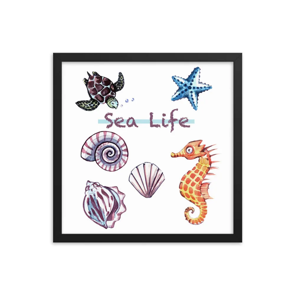 Sea Life Eco-friendly Framed poster