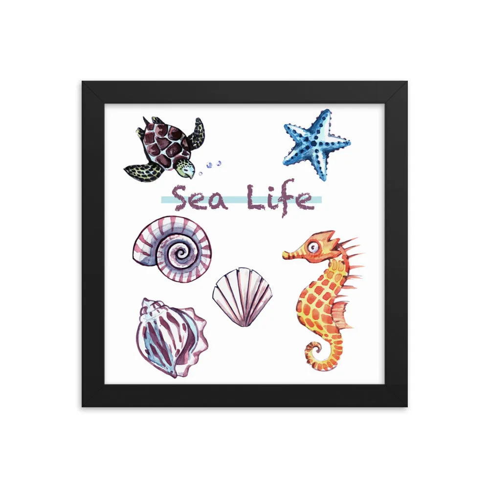 Sea Life Eco-friendly Framed poster