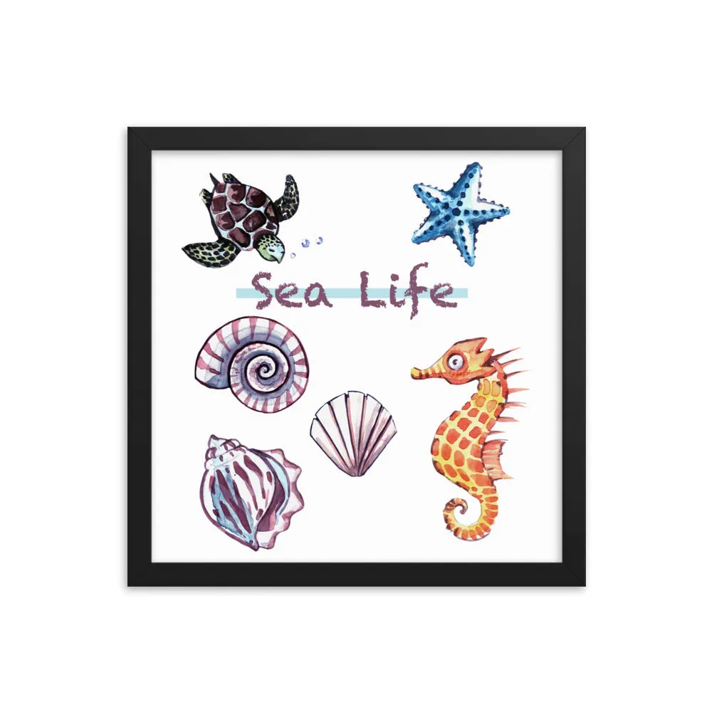 Sea Life Eco-friendly Framed poster