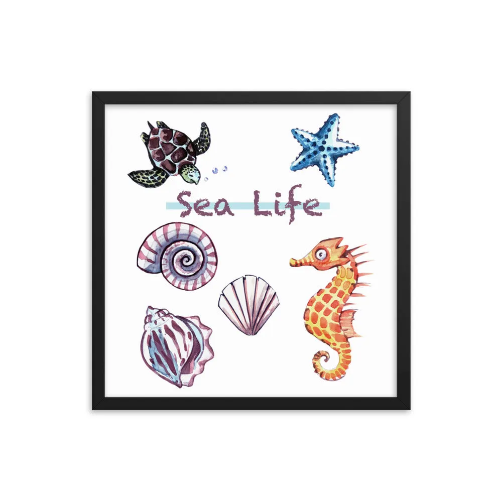 Sea Life Eco-friendly Framed poster