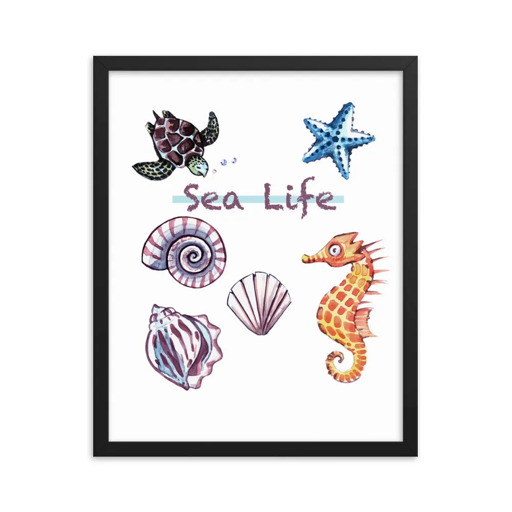 Sea Life Eco-friendly Framed poster