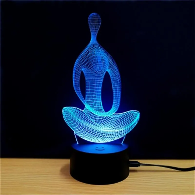 Sparkling Creative Sport 3D LED Lamp Rechargeable RGB Lighting Night Light Gifts