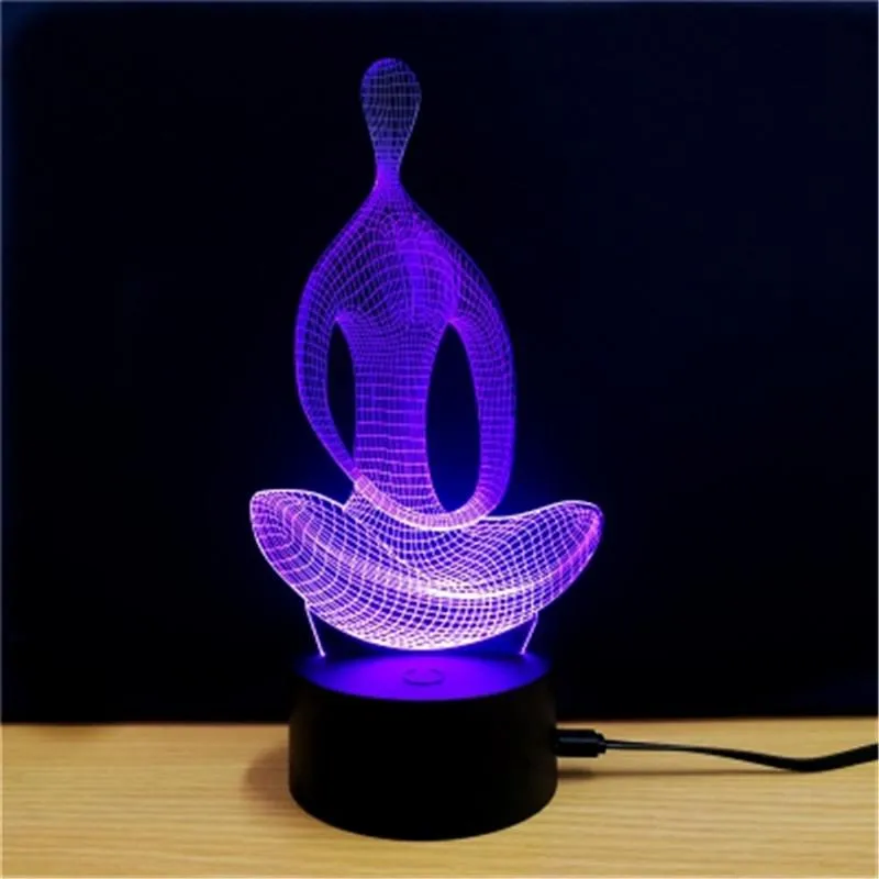 Sparkling Creative Sport 3D LED Lamp Rechargeable RGB Lighting Night Light Gifts